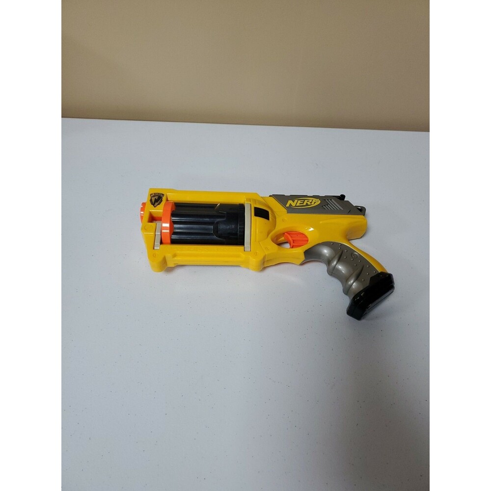 Nerf N-Strike Maverick Rev-6 Yellow Foam Dart Blaster Children Hobby Toy Gun Mod